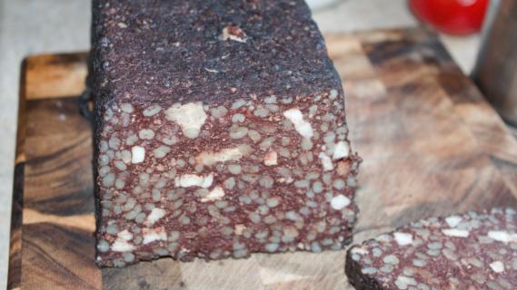 Black Pudding Loaf Using Dried Pigs Blood