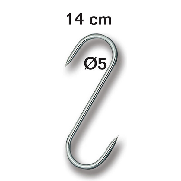 1 Box of 10 Meat Hooks by Fischer-Bargoin (14cm)