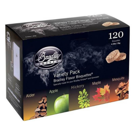 Bradley Wood Bisquettes Variety Pack (120)